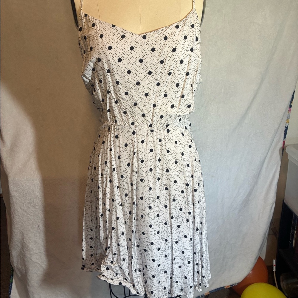 Old Navy Black and White Polka Dot Mini Dress